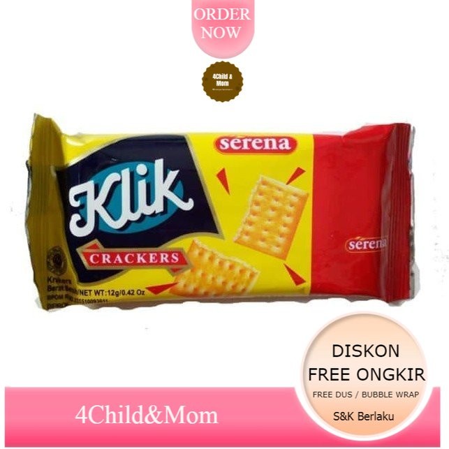

Klik Crackers Biskuit Serena Snack Cemilan Makanan Ringan 240gr