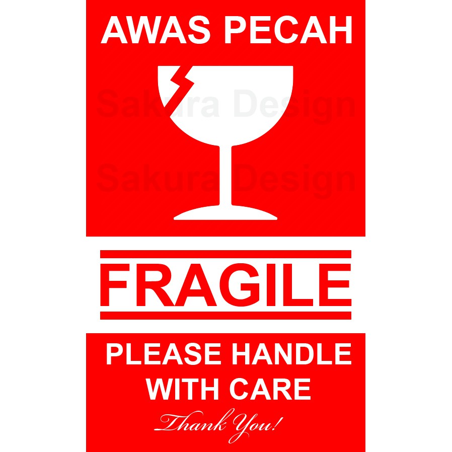 

Stiker Fragile Label Pengiriman - Awas Pecah - Sticker Murah - Bontag