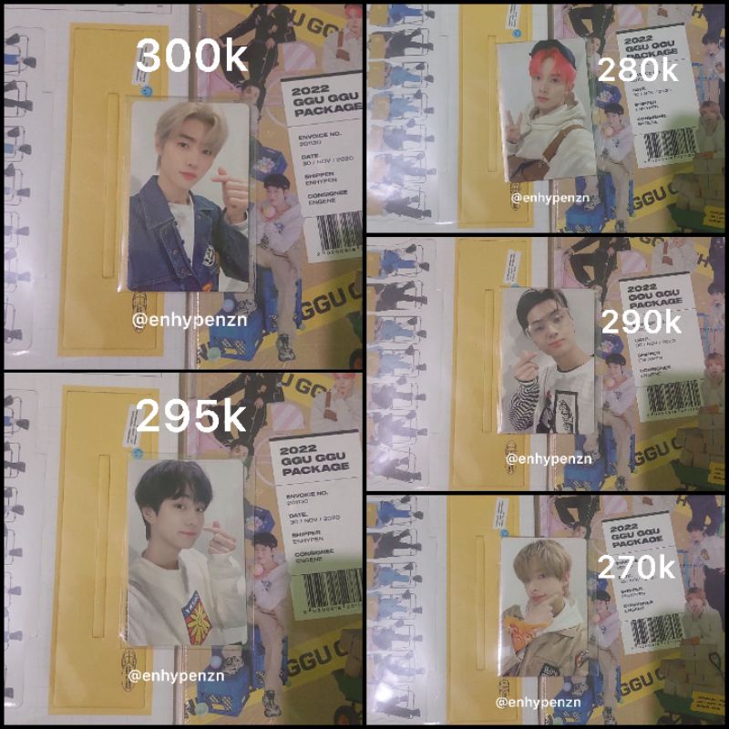 RPC RANDOM PC ENHYPEN GGU PACKAGE 2022 JAKE SUNGHOON BUNDLE