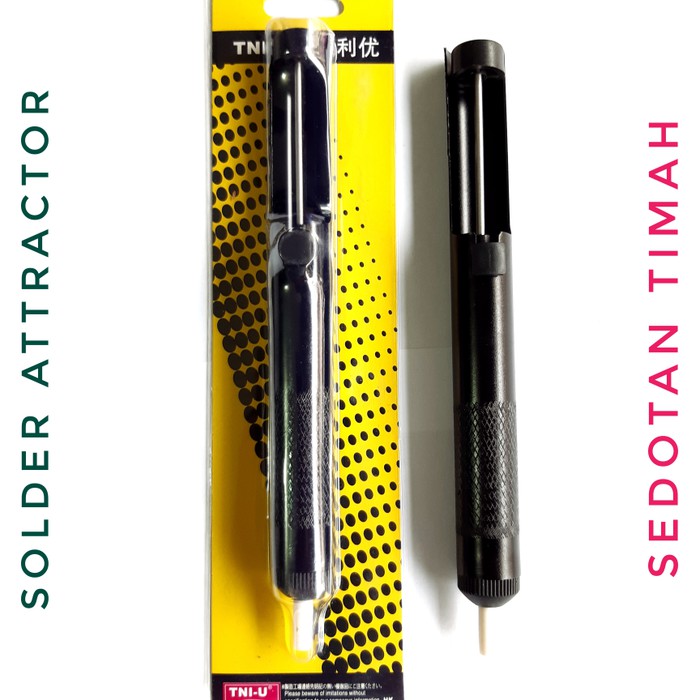Solder Atractor Penyedot Timah Tni-U Hitam Attractor Sedot Timah