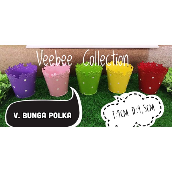 Vas bunga polka/vas bunga besi/vas besi/vas bunga