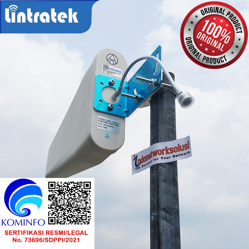 Antena outdoor LOG PERIODIC PERIODIK LPDA untuk ke alat Repeater HIGH GAIN Lintratek ORIGINAL