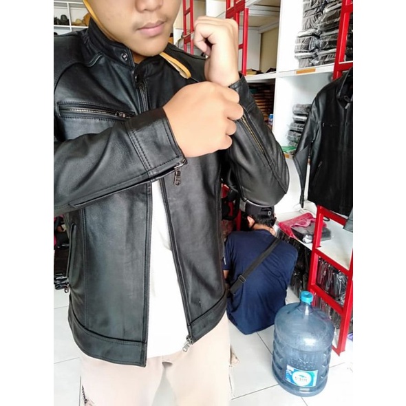 Jaket Pria Kulit Asli 100% Original Model Terbaru New Elegant