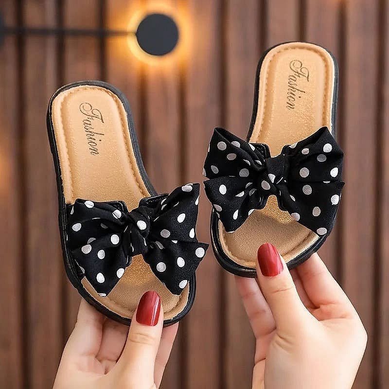 LittleAaron LITTLE POLKA RIBBON 1601 Sandal Anak Selop Karet Import Berkualitas 2-8 Tahun Sport Termurah Sendal Bayi Anak Cewek Cowok