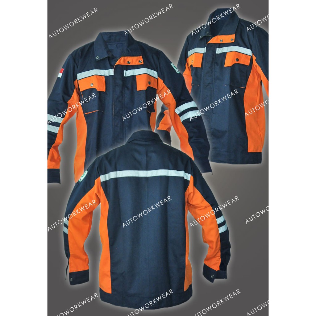 Wearpack Safety Semi Jaket Navy Orange