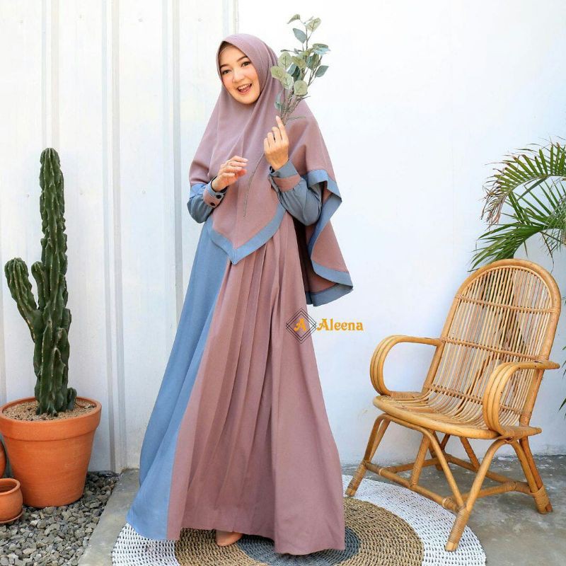 Gauri dress by Aleena gamis dress set syari premium