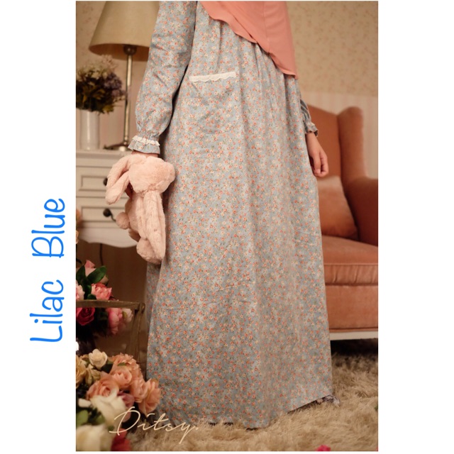 Lilac Blue Nightgown XL by Ditsy