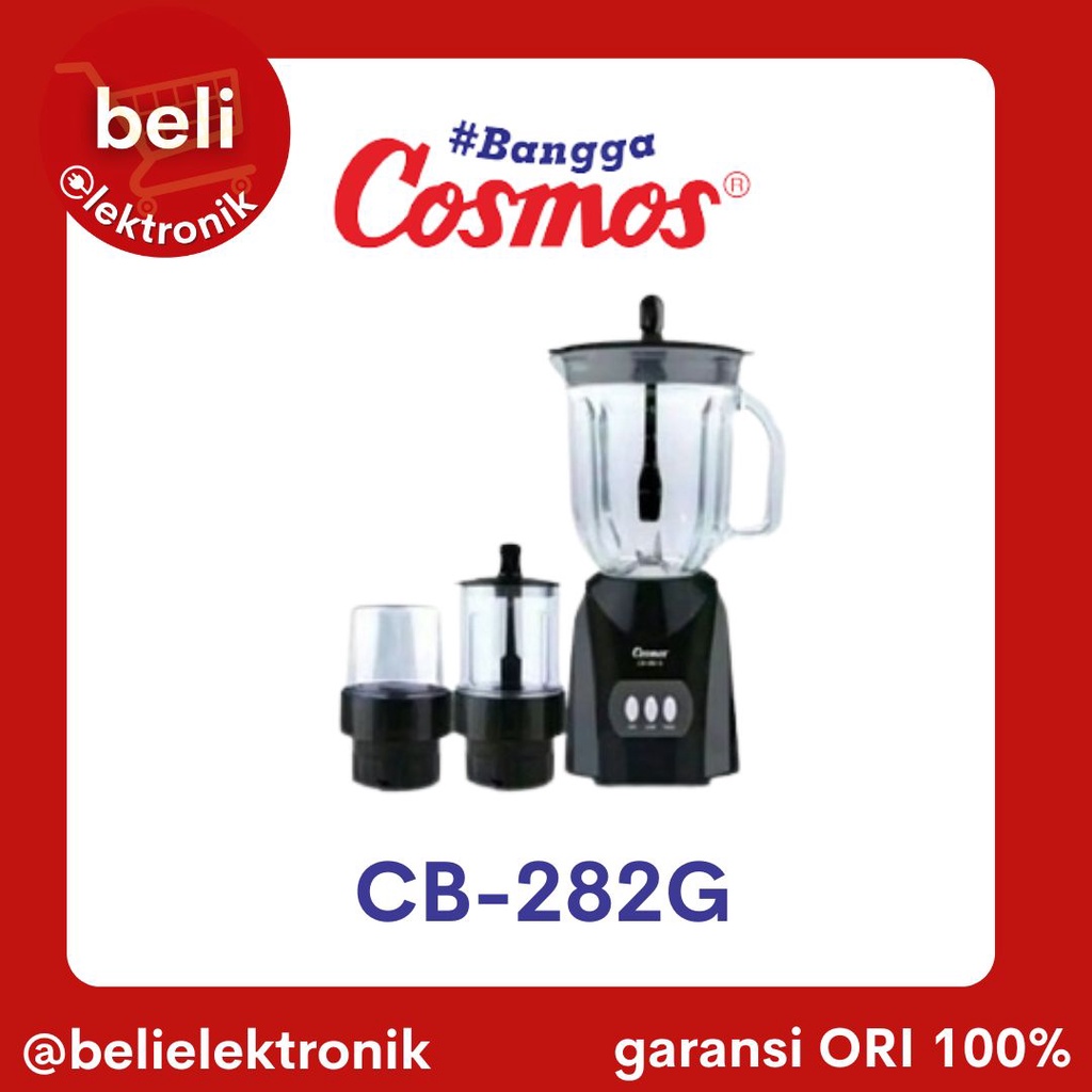 Jual COSMOS Blender Kaca Gelas 3 IN 1 CB 282G Kapasitas 2 Liter ...