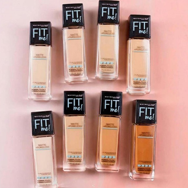 Maybelline Fit Me! Matte + Poreless Liquid Matte Foundation Make Up 30ml - Makeup Ringan Full Coverage 16HR Oil Control