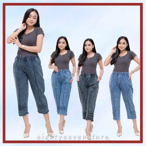 🟤 JEANS WANITA 7 8 JUMBO | CELANA JEANS 7 8 WANITA IMPORT