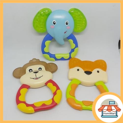 homimart I LUSTY BUNNY WATER FILLED TEETHER / GIGITAN BAYI ADT8001-3  Varian  Elephant Monkey Fox  Teether dide