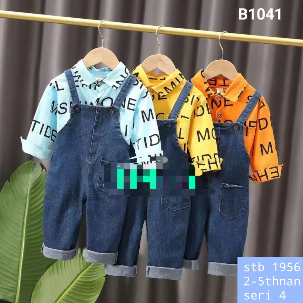 OVERALL SET KEMEJA ANAK B1041