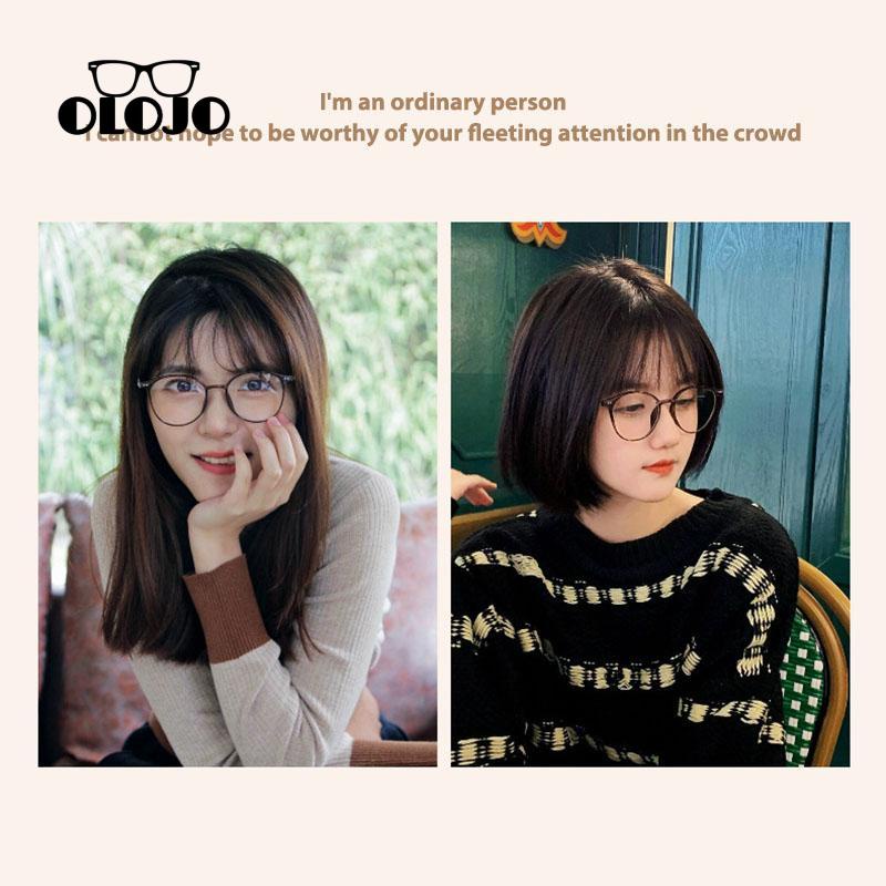 COD Kacamata Photocromic Anti Radiasi Anti Blue Ray Transition Metal Untuk Pria Dan Wanita Bentuk Bulat Retro Eyeglasses- ol2