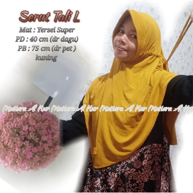 BERGO SERUT TALI L /KERUDUNG INSTAN TALI SIZE L/ SERUT TALI / SERUT JOKOWI