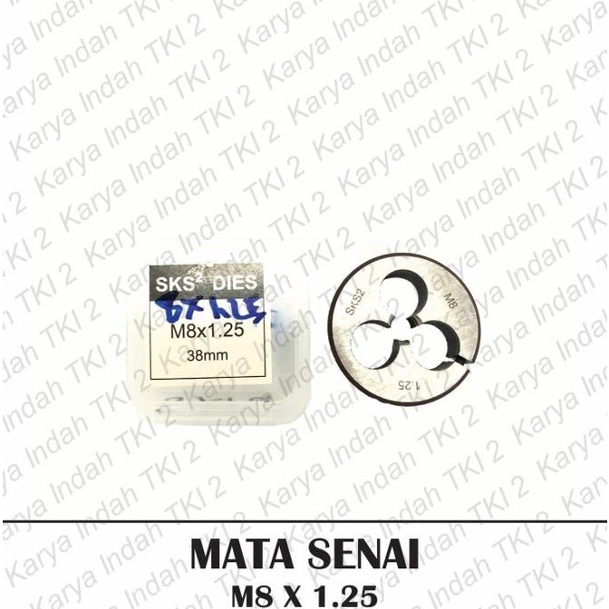 Mata Senai M8 x 1.25 Drat Luar Baut Mata Snei Snai Dies Head M8x1.25