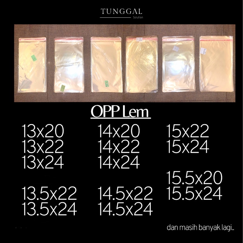 (ECER - 100 lembar) Plastik OPP Lem - plastik undangan, plastik kue, plastik souvenir pernikahan, pl