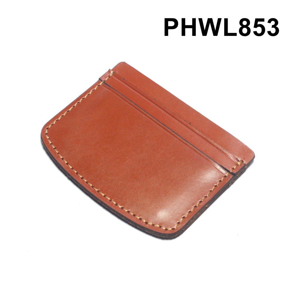 dompet kartu kulit asli card wallet - slim wallet warna tan PHWL853