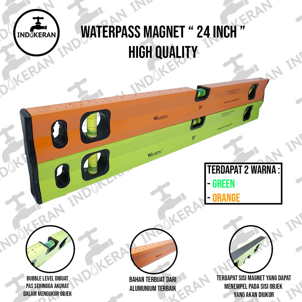 INDOKERAN - Waterpass Magnet - 24 Inch - High Quality