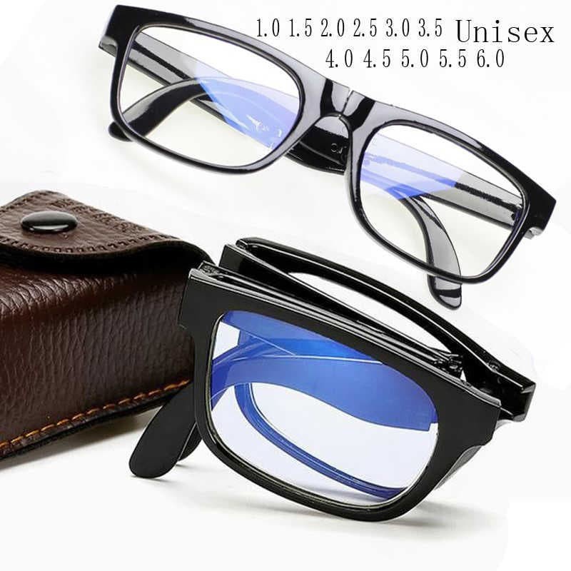Kacamata Plus Lensa Baca Rabun Dekat Frame Model Lipat Hitam Autofocus Pria Wanita Fashion Praktis