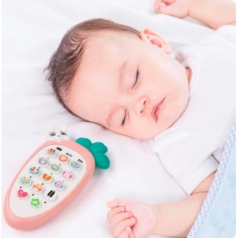 Baby Toy Phone Carrot Telpon Mainan Bayi Wortel Telepon Bayi Baby Children's Music Phone Mainan telpon bunyi Mainan Handphone mainan hp anak bayi edukasi bentuk Wortel Mainan Anak Laki Laki Perempuan Mainan Bayi Viral Mainan Anak Pintar Perkembangan Anak