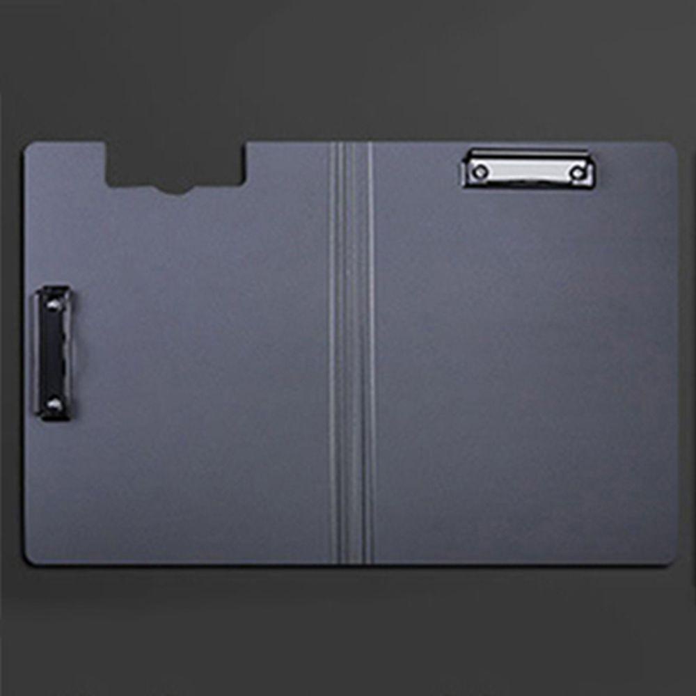 [Elegan] A4 File Folder Vertikal Double Clips Papan Alas Tulisan Memo Clip Board Test Penyimpanan Kertas Tulisan Clipboard