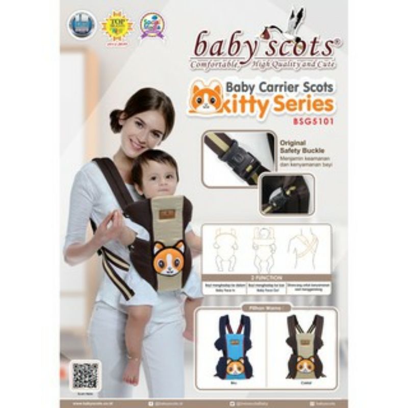 ms BSG5101 BABY CARRIER SCOTS KITTY SERIES/GENDONGAN DEPAN