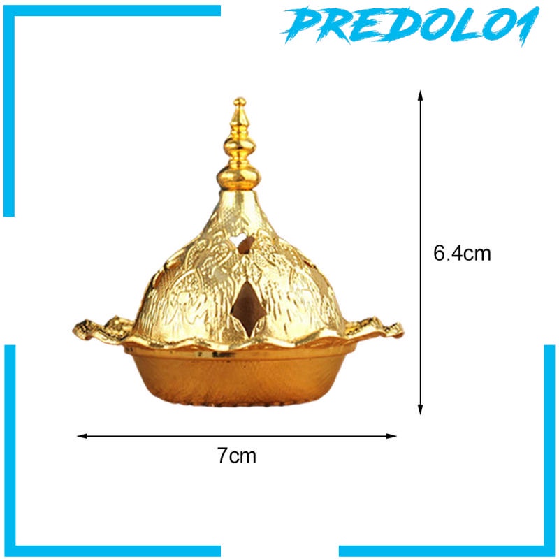 [PREDOLO1] Metal Frankincense Resin Incense Burner, Incense Censer, Portable Bakhoor Burner, Charcoal Bakhoor