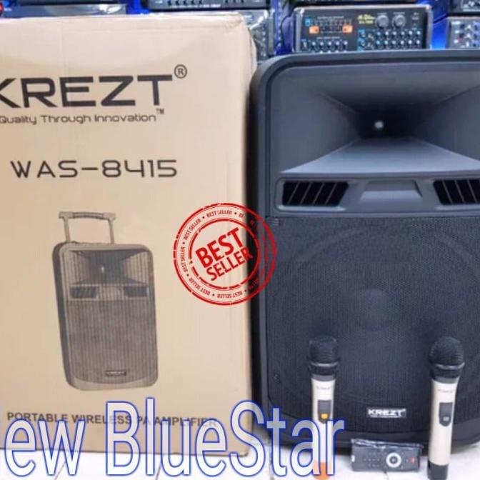Speaker Portable Amplifier Wireless KREZT WAS 8415 15 inch