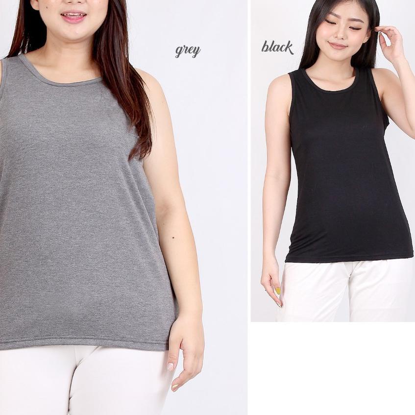 ➼ UCanSee BigSize XXL & AllSize Wanita 20 Warna Singlet Basic Kaos You Can See Jumbo STAYL ➭
