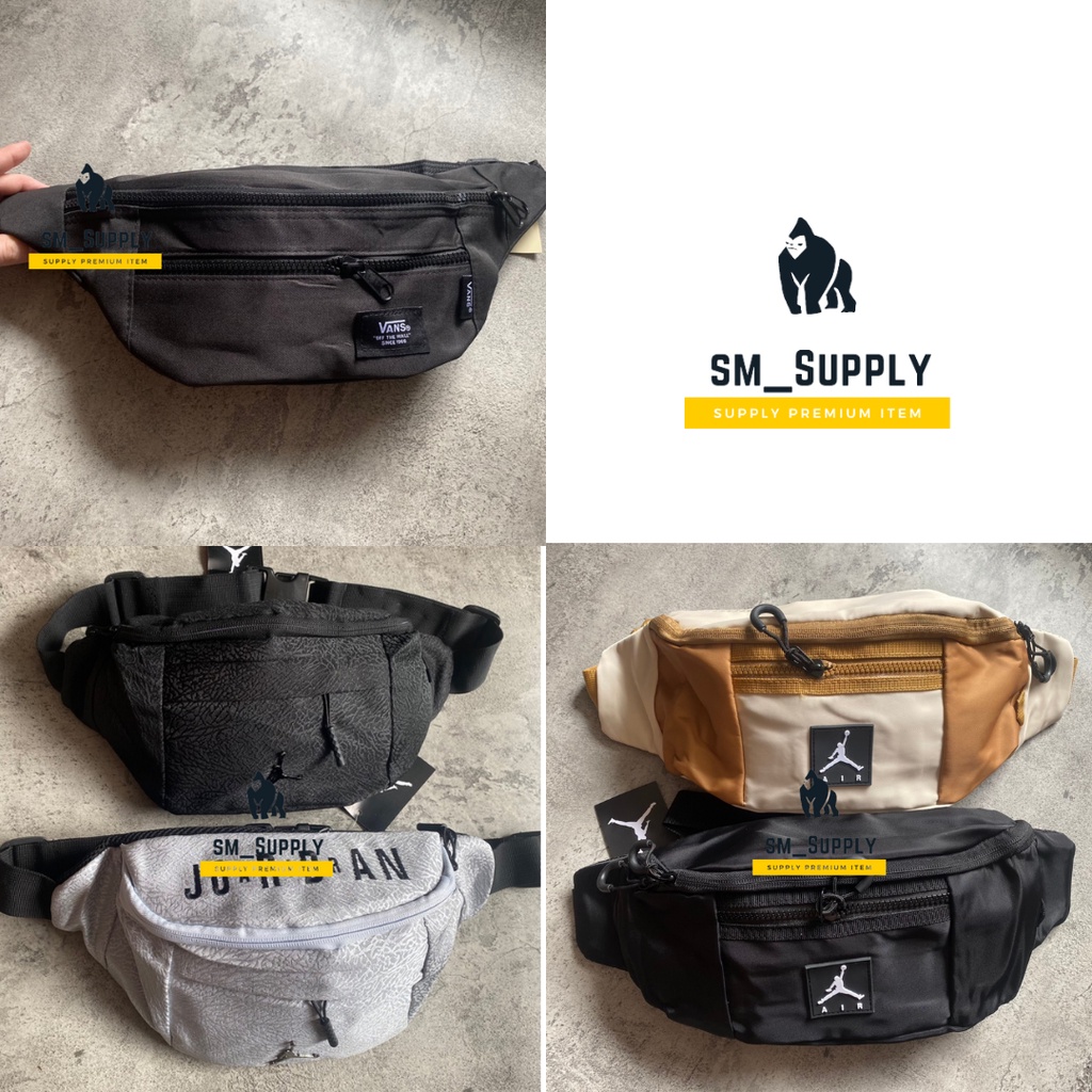 TAS WAISTBAG AIR JORDAN VANS / TAS JORDAN CRACK / JORDAN NIKE LOGO / RUPTURE