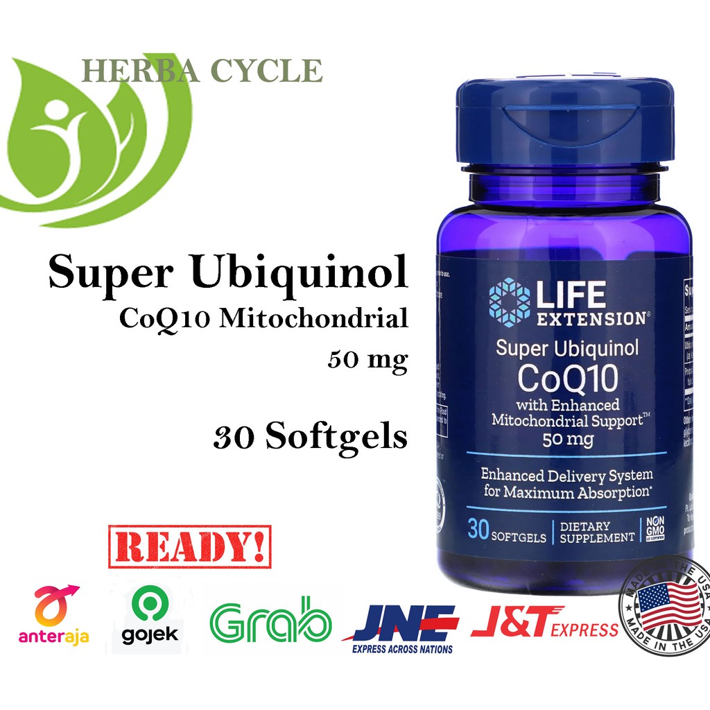 Life Extension Super Ubiquinol CoQ10 50 mg 30 Soft w Mitochondrial Support ORI USA