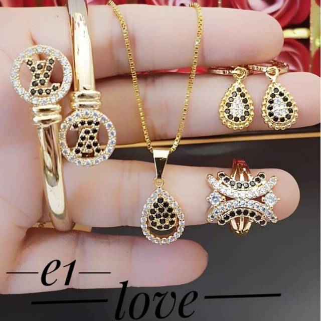 Xuping set perhiasan lapis emas 24k 2107