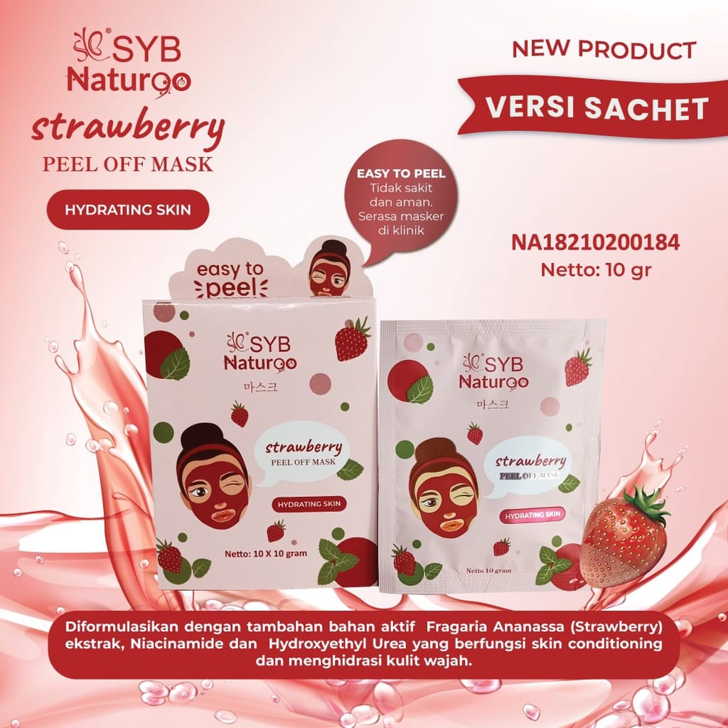 `ღ´ PHINKL `ღ´ Masker syb sachet pell off wajah lembutkulit sensitif berjerawat peel cair mask