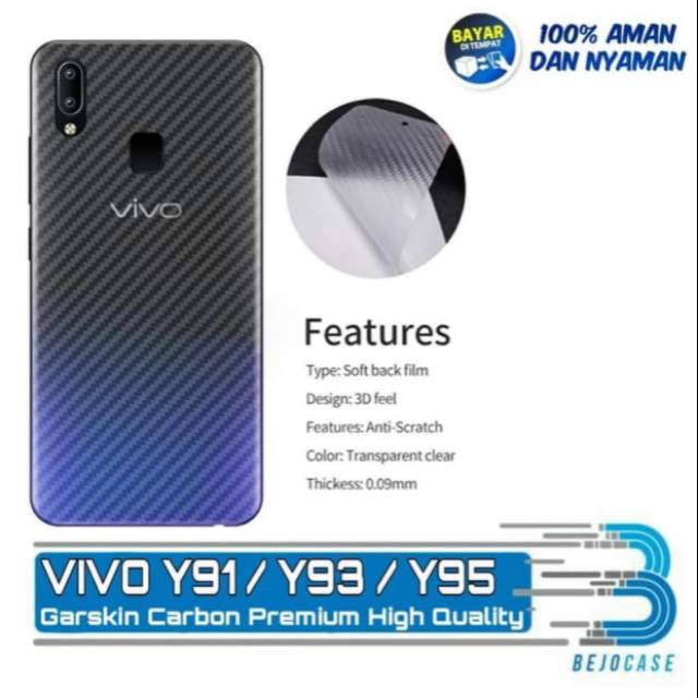 Garskin Carbon Vivo Y95 - Skin Carbon Vivo Y95 Y93 Y91 - SC