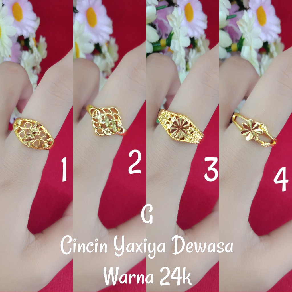 Cincin Dubai Dewasa Gold 24k PERSIS ASLI