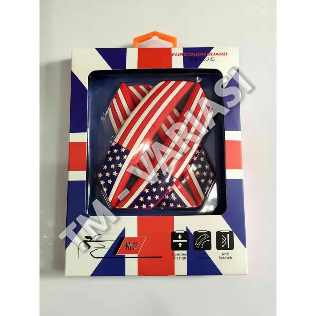 Door Guard Doorguard Pelindung Pintu Mobil Motif Bendera Amerika