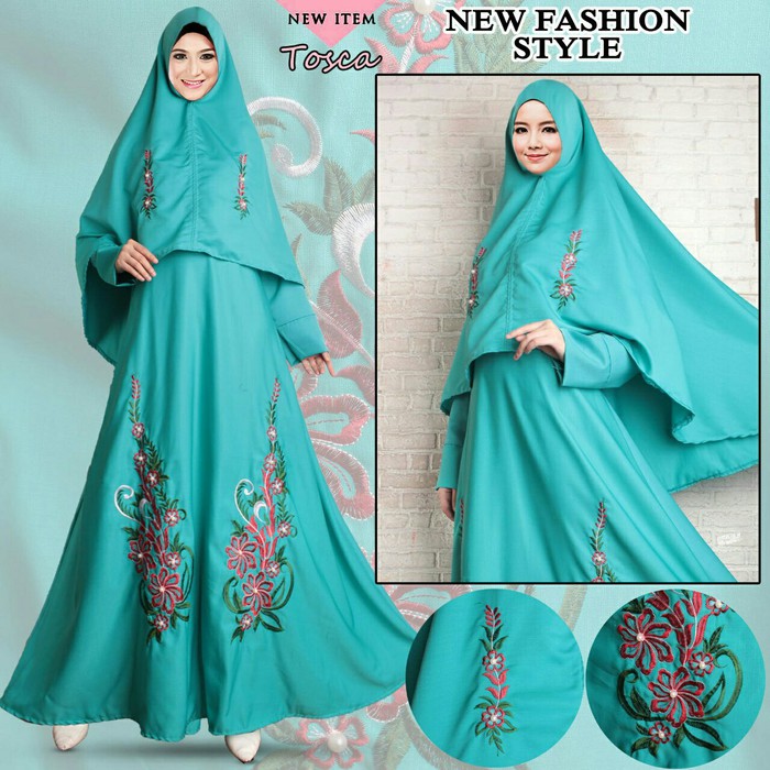 pakaian Gaun muslim ibu islami Ak JIHAN SYARI TOSKA /baju gamis muslim syari cewek untuk pesta kerja