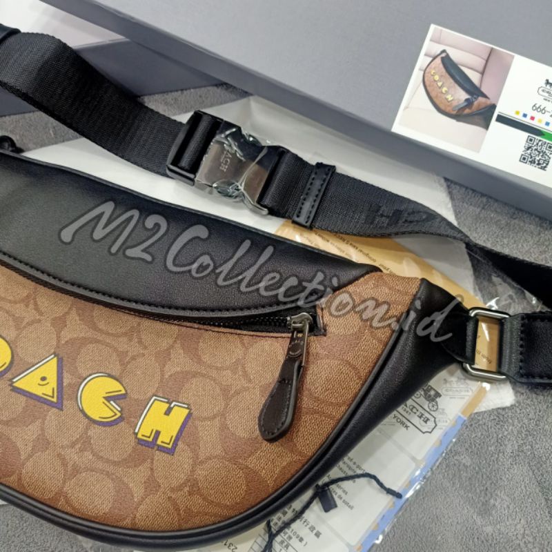 WAISTBAG COACH PAC MAN REVINGTON BELT BAG BUMBAG PREMIUM QUALIT