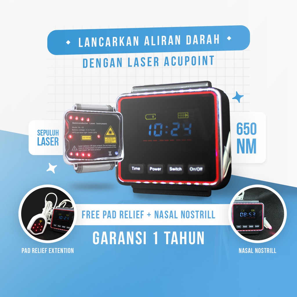Laser Acupoint | Jam Tangan Laser Kesehatan | Jam tangan Kesehatan | Termurah