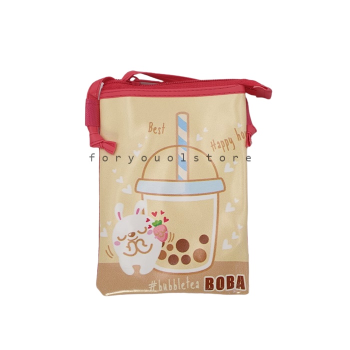 Tas Selempang Boba Anak / Boba Sling Bag/ Selempang Anak / Tas Anak Perempuan / Tas Bahu Anak/ Tas Anak Karakter / Tas Trendy / Tas Lucu