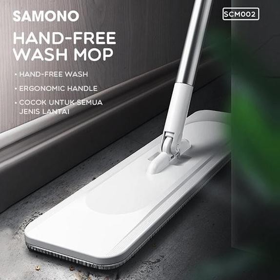 SAMONO Alat Pel Lantai Ultra Mop Hand-Free Wash Rotasi 360 Derajat Ergonomic Handle SCM002