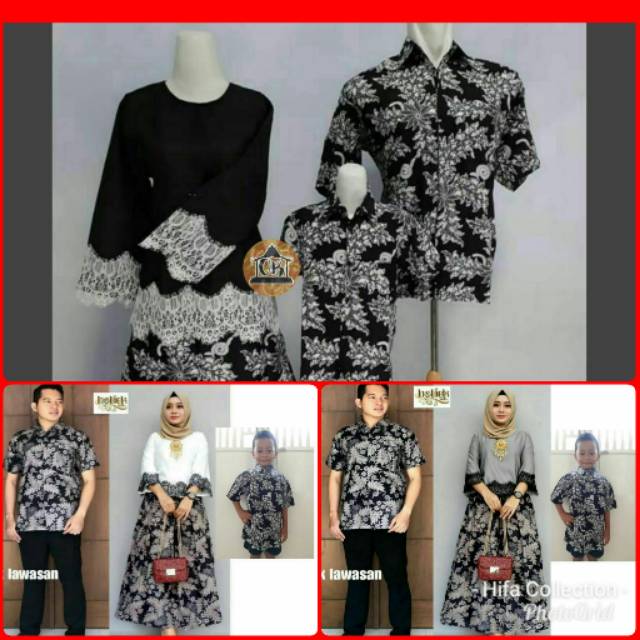 Couple Batik Kekuarga Arsyilla Set RnB Klok Lawasan - Batik Sarimbit Murah