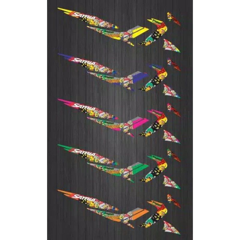 STRIPING VARIASI SATRIA FU BARONG TAHUN -2012 MOTIF MINION ZOMBI