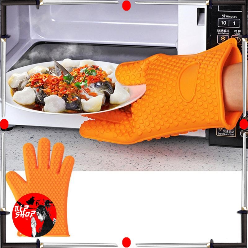 Sarung Tangan Silikon Anti Panas Heat Resistance Kitchen Glove 1 Pcs