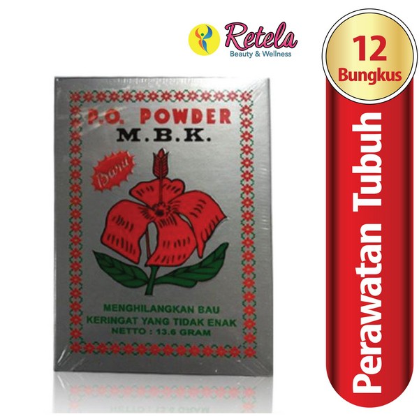 Jual Bedak M.B.K Super (Silver) 12 Sachet/ Bedak Bb/ Mengurangi ...