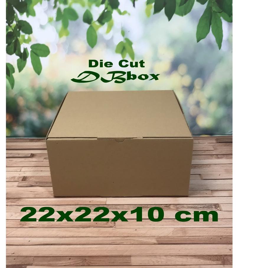 

☃ ( 10 Pcs ) Kardus 22x22x10 cm...Die Cut Kotak Kue Tart - Aksesoris-dll ✫