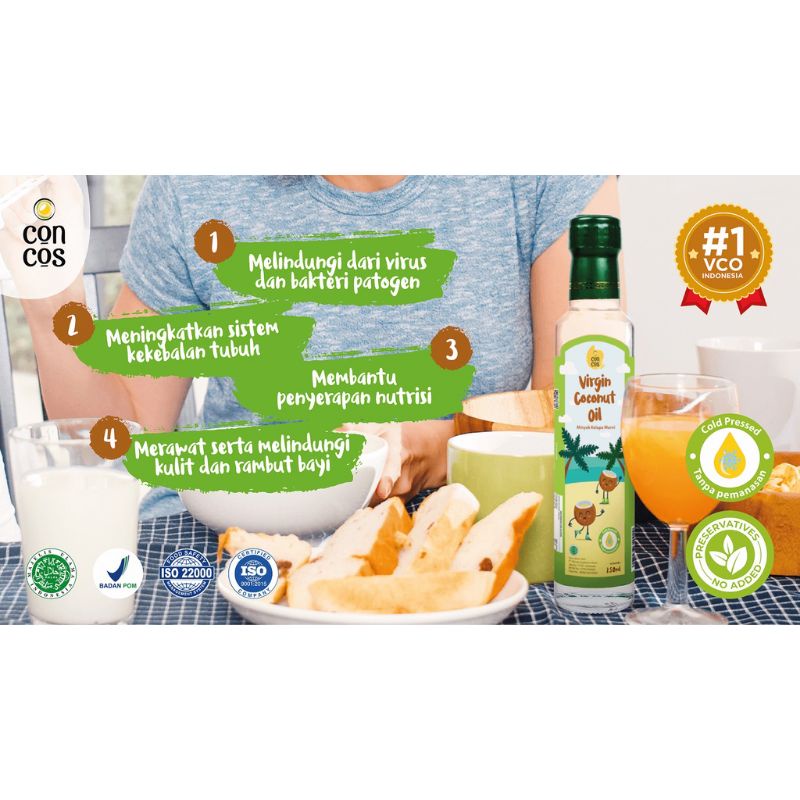 

Concos VCO Minyak kelapa murni 250ml