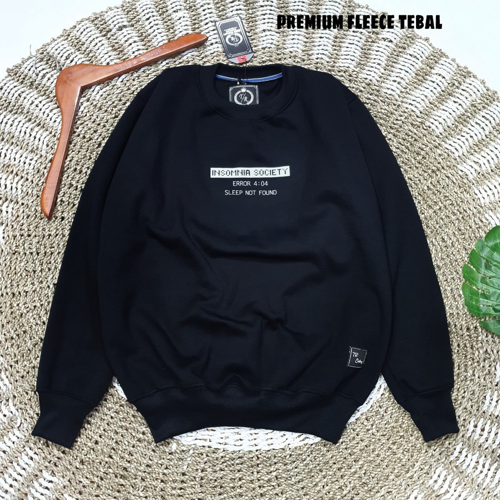 Sweater Pria/ Sweater Crewneck insomnia Black/ Sweater Crewneck unisex/ Sweater Crewneck Terbaru/Cod