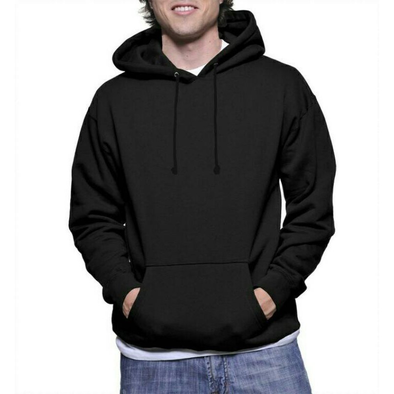 JAKET Hoodie HITAM  M-XXL UNISEX