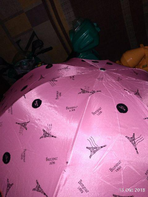 Payung Lipat 4 Fancy Karakter Paris Anti Uv Merk Osaka - Osk-363